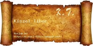 Kiszel Tibor névjegykártya